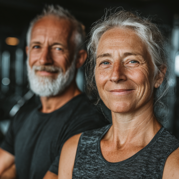 Активні люди старшого віку займаються фітнесом